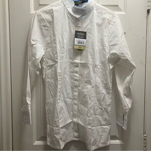 WOW Long Sleeve Show Shirt, White Women's Medium New With Tags
